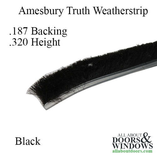 Amesbury Truth Weatherstrip For Door and Window .187 Inch Backing .320 Inch Pile - Amesbury Truth Weatherstrip For Door and Window .187 Inch Backing .320 Inch Pile