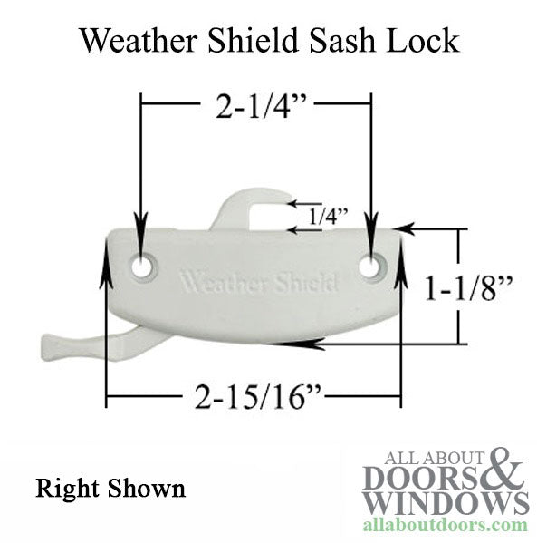 Weather Shield  Sash Lock, Single or Double Hung Window - Weather Shield  Sash Lock, Single or Double Hung Window