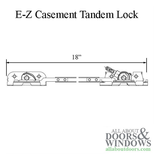 Andersen Perma-Shield Improved/E-Z Casement Lock - Tandem (Impact Resistant) - Left Hand - Andersen Perma-Shield Improved/E-Z Casement Lock - Tandem (Impact Resistant) - Left Hand