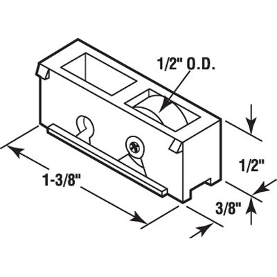 Discontinued - Roller Assembly (Flat) - Sliding Windows, Nylon / Steel - Discontinued - Roller Assembly (Flat) - Sliding Windows, Nylon / Steel