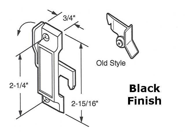 Sash/Cam Lock - Vinyl and Aluminum Sash Hardware, Diecast - Right Hand - Black - Sash/Cam Lock - Vinyl and Aluminum Sash Hardware, Diecast - Right Hand - Black