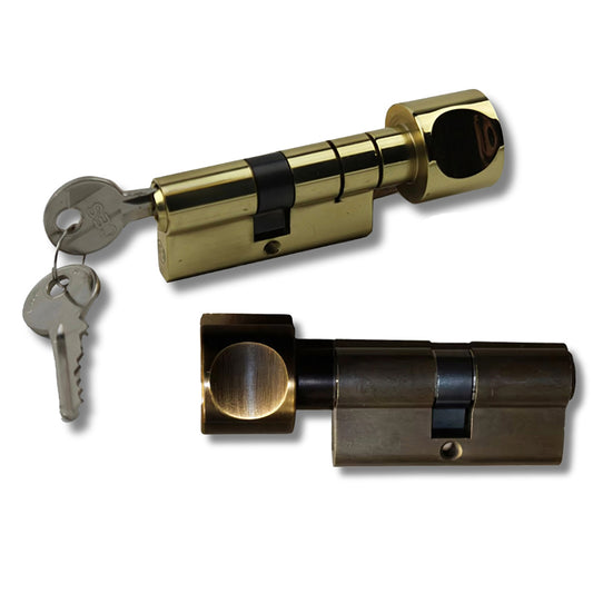 CES H‑Knob Keyed Cylinder Brown Euro‑Profile 360 Degree
