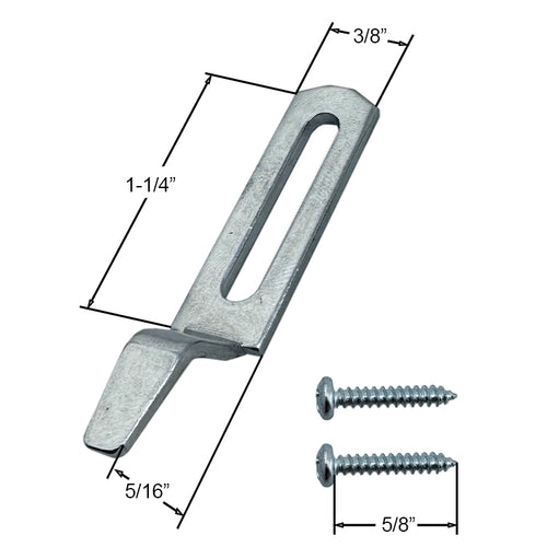 Adjustable 1-1/4 Inch Steel Latch Strike for Sliding Screen Door - Adjustable 1-1/4 Inch Steel Latch Strike for Sliding Screen Door