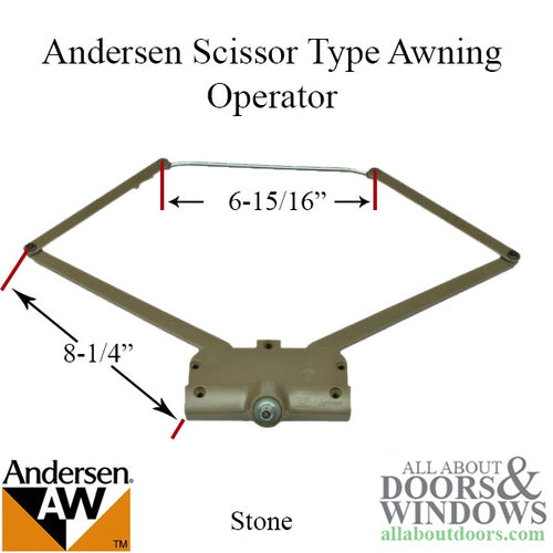 Andersen Awning Operator, A2-7184, Scissor Type - Stone - Andersen Awning Operator, A2-7184, Scissor Type - Stone