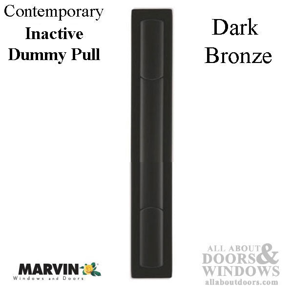 Marvin Contemporary Passive Handle, Ultimate Sliding French Door - Dark Bronze - Marvin Contemporary Passive Handle, Ultimate Sliding French Door - Dark Bronze