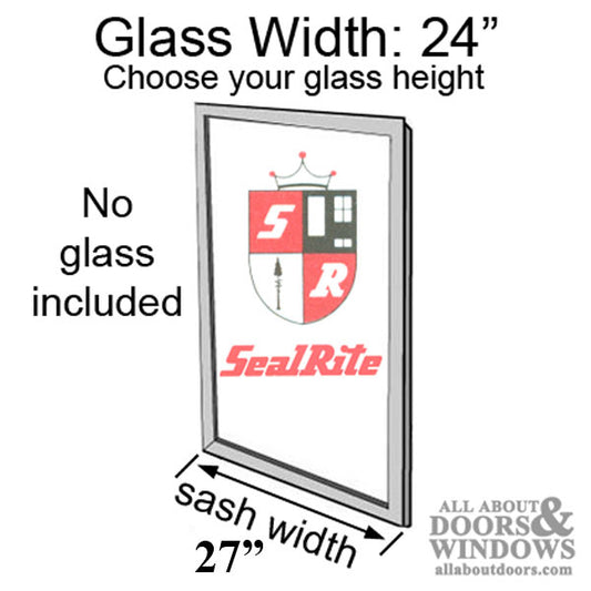 SealRite Primed wood casement sash 24" width (glass width); glass not included