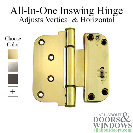 3-5/8 x 4  Adjustable Hinge, All in one (V-H)  Inswing Door - Choose Color