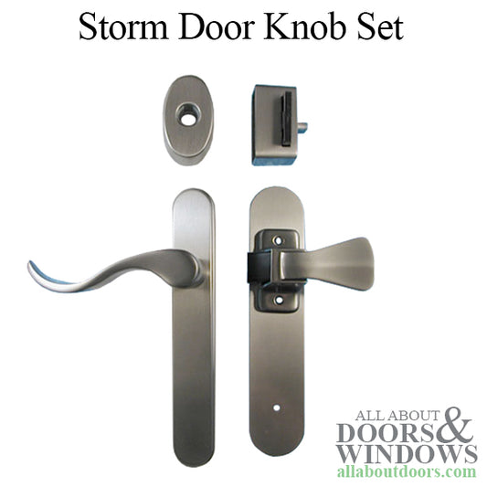 Storm Door Knob Set with Keyed Deadbolt 1.75 Inch Hole Spacing