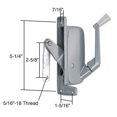 Operator, Type 1 Awning Window,  Pan American  RH   - Aluminum - Operator, Type 1 Awning Window,  Pan American  RH   - Aluminum