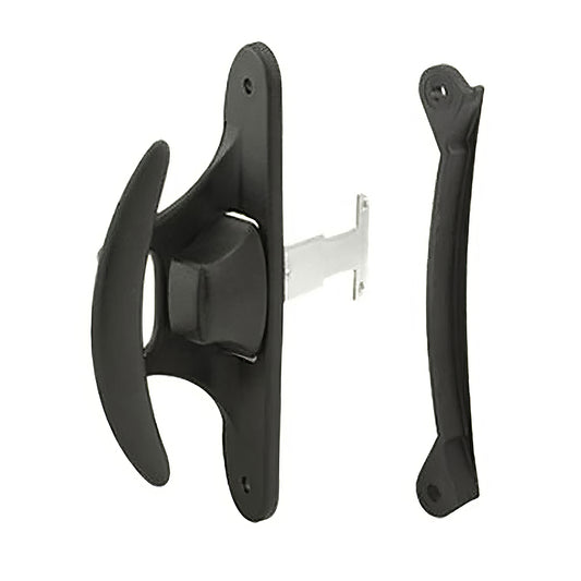 Non-Handed Latch & Pull for Sliding Screen Door - Black