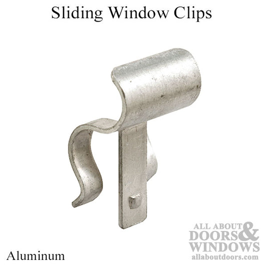 Sliding Window Clips, 3/4", Aluminum - 4 Pack