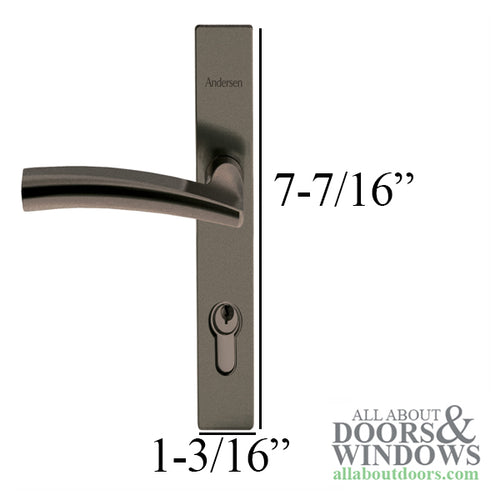 Andersen Emco Modern Storm Door Handle Set Trim Metallic Stone - Andersen Emco Modern Storm Door Handle Set Trim Metallic Stone