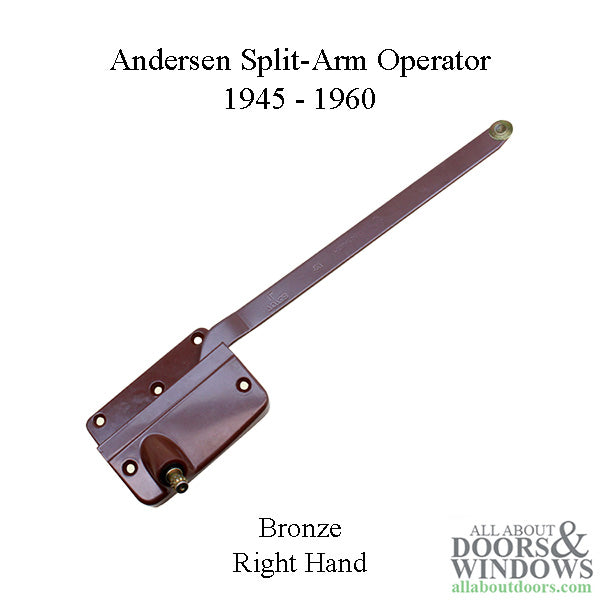 Andersen Right Hand Operator, 7-1/2 Inch Arm with Round Shoe -  Bronze - Andersen Right Hand Operator, 7-1/2 Inch Arm with Round Shoe -  Bronze