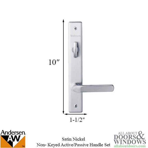 Hardware Kit, Double Door, Anvers, Active / Passive - Satin Nickel - Hardware Kit, Double Door, Anvers, Active / Passive - Satin Nickel