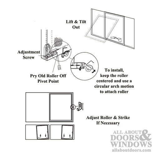 Straight Spring Tension Roller Assembly with 1 Inch Nylon Wheel for Sliding Screen Door - Straight Spring Tension Roller Assembly with 1 Inch Nylon Wheel for Sliding Screen Door