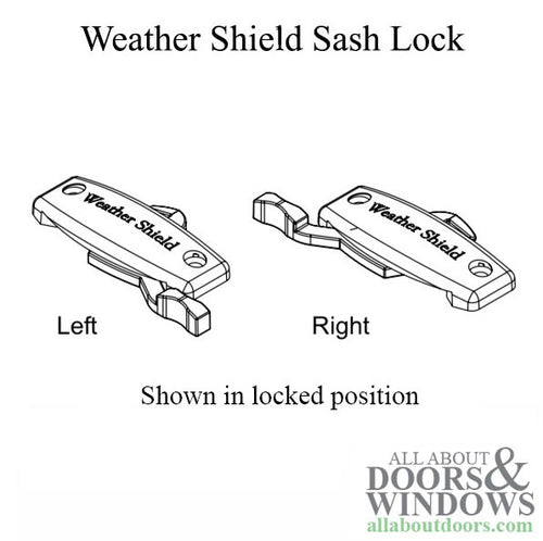 Weather Shield  Sash Lock, Single or Double Hung Window - Weather Shield  Sash Lock, Single or Double Hung Window