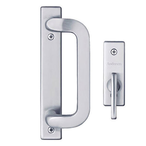 Andersen Frenchwood Gliding Door Trim Anvers 2 Panel Interior & Exterior, Brushed/Satin Nickel - Andersen Frenchwood Gliding Door Trim Anvers 2 Panel Interior & Exterior, Brushed/Satin Nickel