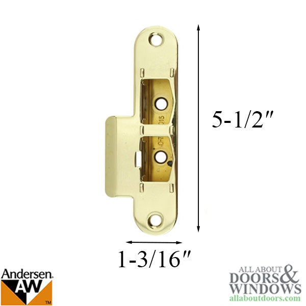 Latch and DeadBolt Receiver, Left Hand - Bright Brass - Frenchwo - Latch and DeadBolt Receiver, Left Hand - Bright Brass - Frenchwo