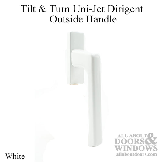 Tilt & Turn Uni-Jet Dirigent Outside Handle - White