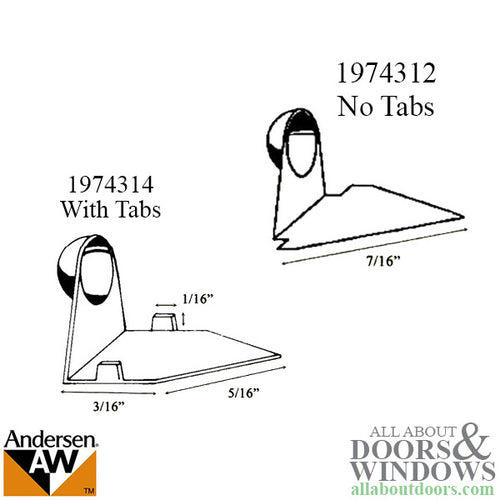 Andersen Grille Fastener Stainless Steel Clip For Interior Grille For Windows From 1985-1989 - Andersen Grille Fastener Stainless Steel Clip For Interior Grille For Windows From 1985-1989