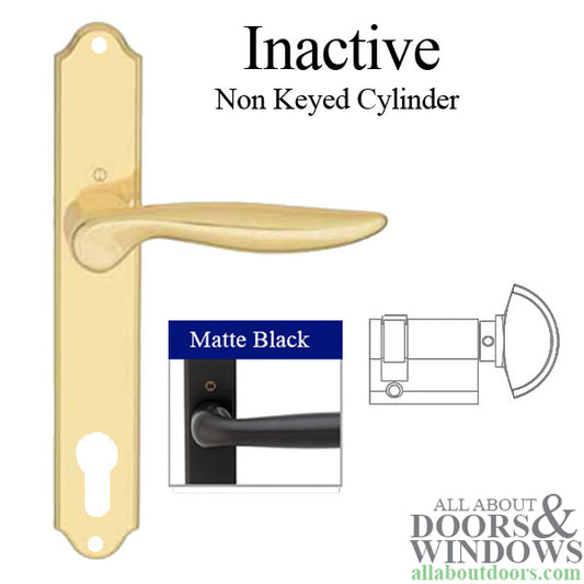 Hoppe Inactive Handle Set, Toronto M1020/374N, Non Keyed with Thumb-turn - Matte Black