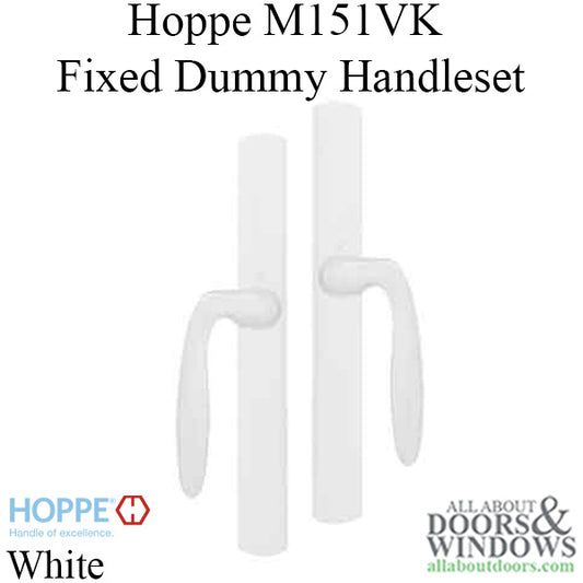 HOPPE HLS 9000 Sliding Door Handle Set with Verona Lever Fixed Dummy White