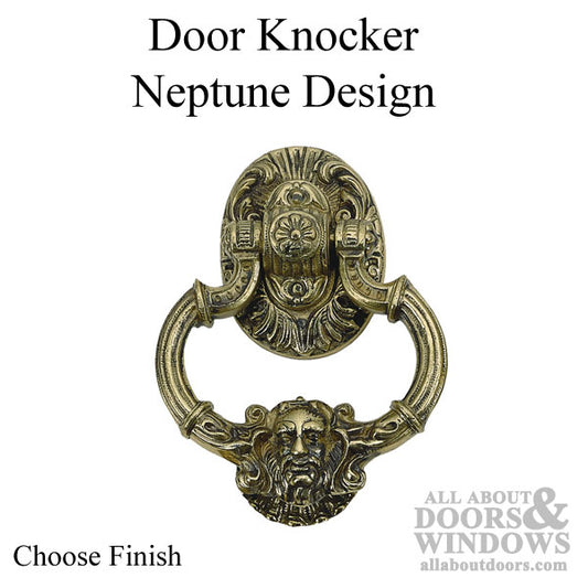 Neptune Door Knocker 7-3/8" - Choose Color