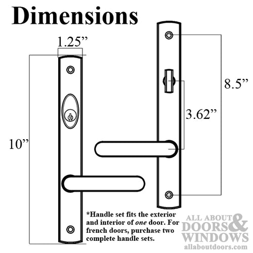 Truth Sentry Lock Handle Set, Contemporary, Decorative over Solid Brass, PVD Brass - Truth Sentry Lock Handle Set, Contemporary, Decorative over Solid Brass, PVD Brass