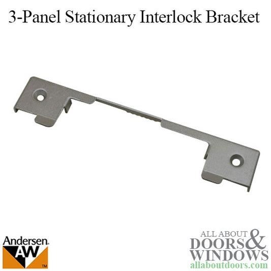 Andersen Perma-Shield 3-Panel Gliding Door - Stationary Interlock Bracket - Stone