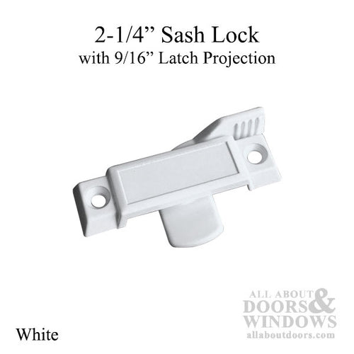 2-1/4 Sash Lock, 9/16 Latch Projection - Choose Color - 2-1/4 Sash Lock, 9/16 Latch Projection - Choose Color