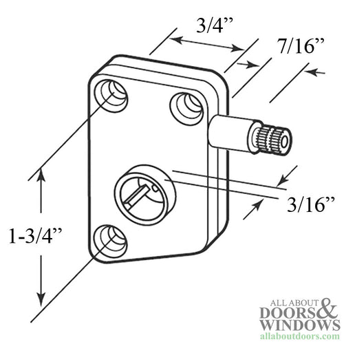 Operator for Awning Louver Windows Slanted Sill Left-Hand - Operator for Awning Louver Windows Slanted Sill Left-Hand