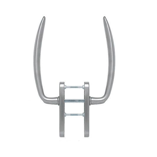 HOPPE Atlanta Series Handle Set for Active Lift and Slide Door System Keyed Both Sides Resista Satin Nickel