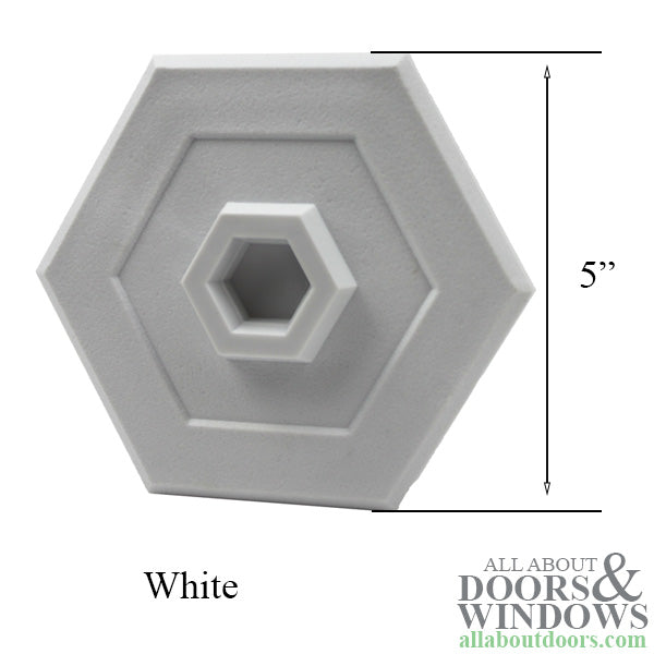 Wall Protector - 5 Inch Hexagonal - White - Wall Protector - 5 Inch Hexagonal - White