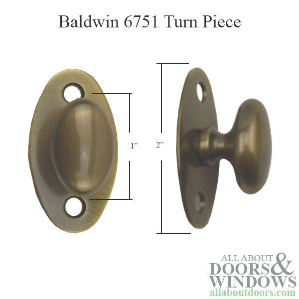 Baldwin 6751 Turn Piece - Polished Bronze - Baldwin 6751 Turn Piece - Polished Bronze