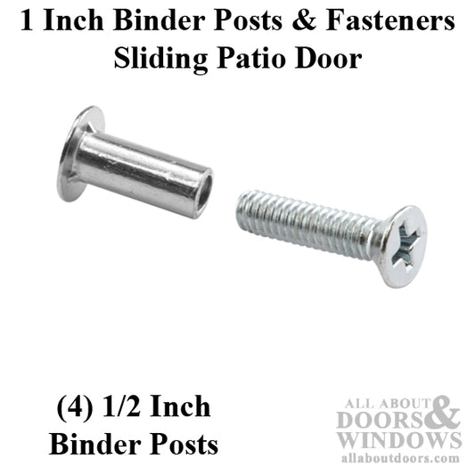 Post & Screws,  Binder 1 inch- Aluminum (Thru-Bolt)