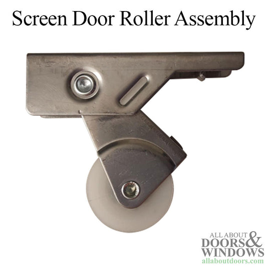 Screen Door Roller Assembly, 1” Nylon Wheel