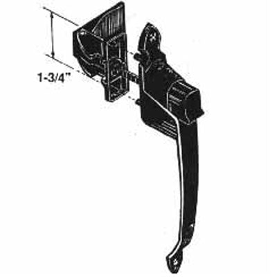 Storm Door Colonial Push Button Handle 1.75 Inch Screw Hole Spacing - Storm Door Colonial Push Button Handle 1.75 Inch Screw Hole Spacing