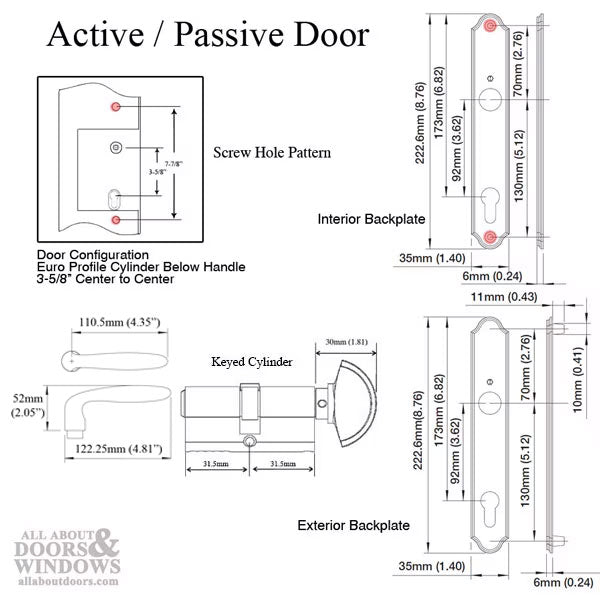 Hoppe Active Keyed Verona Handle Set M151/374N/KC Polished Brass - Hoppe Active Keyed Verona Handle Set M151/374N/KC Polished Brass