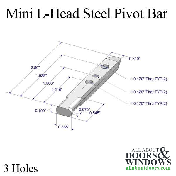 Pivot Bar, 2-1/2