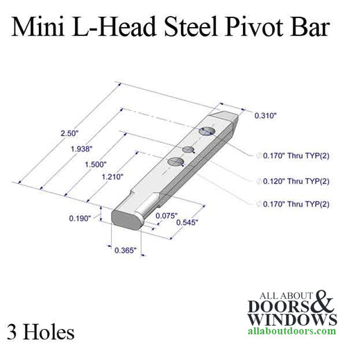 Pivot Bar, 2-1/2