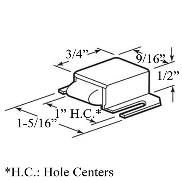 Shower Door Catch Stainless Steel Housing with Nylon Tip - Shower Door Catch Stainless Steel Housing with Nylon Tip