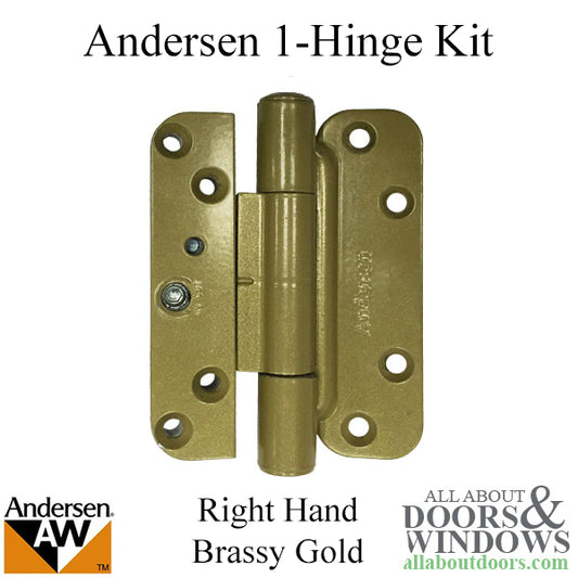 Andersen 2005-Present Hinge, Right Hand - Brassy Gold Tone