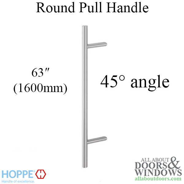 HOPPE Bar-Shaped Round 45 Degree Angle Pull Handle 63