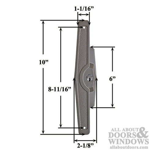 Truth Patio Door Handle, Outside Only  - Bronze - Truth Patio Door Handle, Outside Only  - Bronze