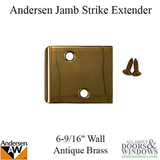 Andersen Jamb Strike Extender, 2-3/8" - Antique Brass