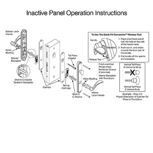 Hoppe Parts Pack for Inactive 1.75 Inch Door Handles - Hoppe Parts Pack for Inactive 1.75 Inch Door Handles