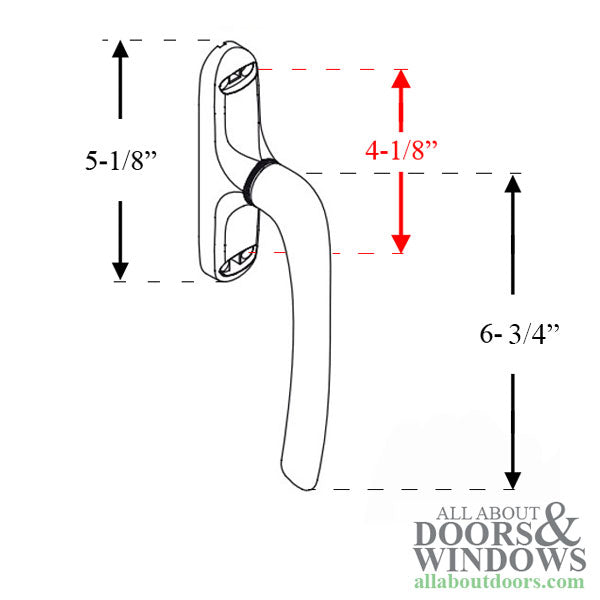 Giesse Unica Cremone OS Operator Long  Handle 172mm - Giesse Unica Cremone OS Operator Long  Handle 172mm
