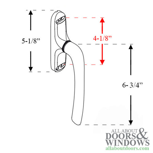 Giesse Unica Cremone OS Operator Long  Handle 172mm - Giesse Unica Cremone OS Operator Long  Handle 172mm