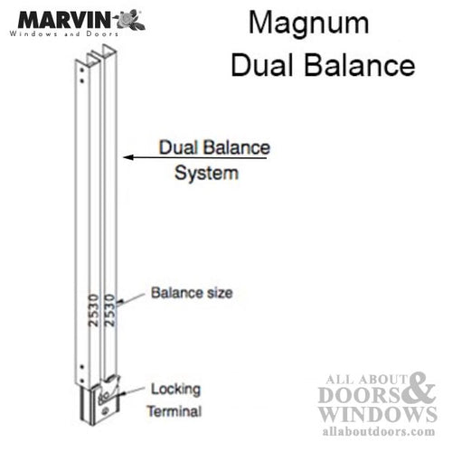 Marvin Dual Balance System for Magnum Double Hung - Marvin Dual Balance System for Magnum Double Hung