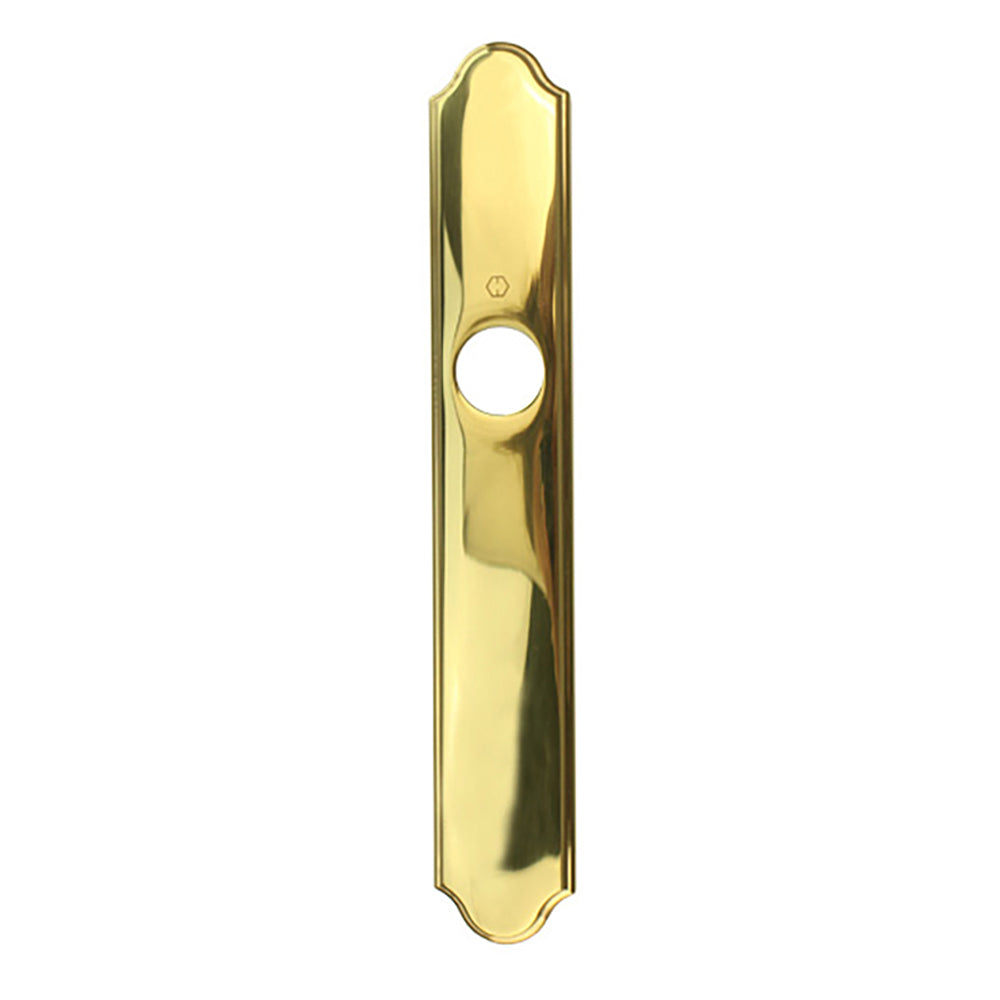 HOPPE Traditional Exterior Backplate M374N for Inactive Handlesets - Resista Brass - HOPPE Traditional Exterior Backplate M374N for Inactive Handlesets - Resista Brass